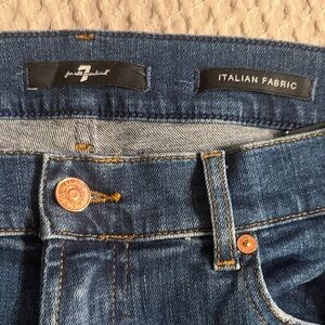 7 For All Mankind Dark Blue Flare Jeans